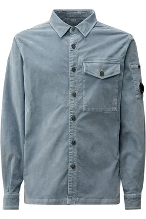 C.P. Company Jassen, Heren, Blauw, S, Katoen, Blauwe Katoenmix Regular Fit Jas