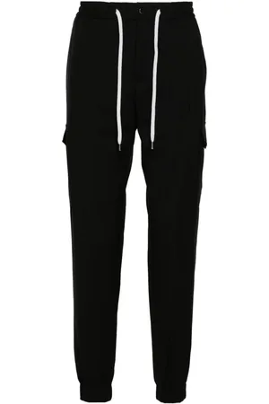 PT Torino Broeken, Heren, Zwart, L, Wol, Cargo Cashmere Wol Soft Fit Broek