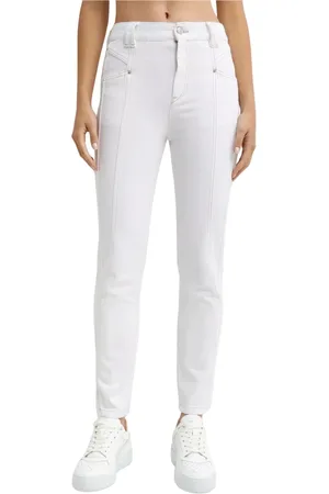 Isabel Marant Jeans, Dames, Wit, S, Katoen, Witte High Waist Slim Fit Jeans