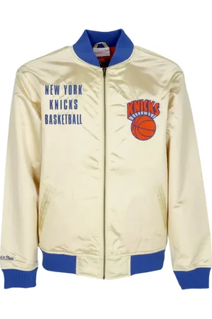 Mitchell & Ness Jassen, Heren, Geel, S, Katoen, New York Knicks Vintage Logo Bomber Jack