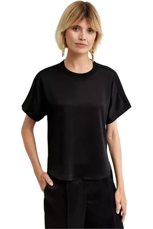 Simkhai Tops, Dames, Zwart, S, Polyester, Zwarte Addy Dames T-shirt
