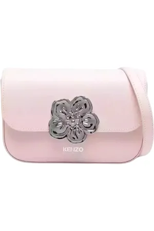 Kenzo Tassen, Dames, Roze, ONE Size, Leer, Roze Leren Tas Boke