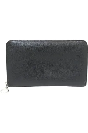 Bvlgari Pre-owned, Dames, Zwart, ONE Size, Leer, Tweedehands leren portemonnees