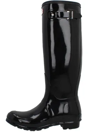 Hunter Schoenen, Dames, Zwart, 36 EU, Glanzende Regenlaarzen
