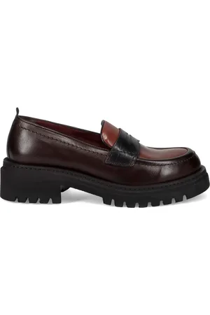 Calpierre Schoenen, Dames, Veelkleurig, 36 EU, Leer, Multikleur Leren Loafers