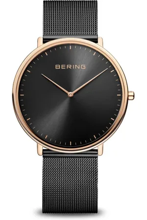Bering Accessoires, unisex, Zwart, ONE Size, Unisex Horloge Ultra Slim 39 mm Mesh Armband 15739-166