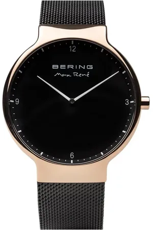 Bering Accessoires, Heren, Zwart, ONE Size, Herenhorloge Max René 15540-262 Roségoud Zwart