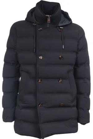Kired Jassen, Heren, Blauw, M, Polyester, Gewatteerde jas met capuchon