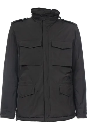 Aspesi Jassen, Heren, Zwart, M, Polyester, Mini Field Jacket met Thermische Voering