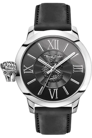 Thomas Sabo Accessoires, Heren, Zwart, ONE Size, Rebel With Karma 46 mm Leren Armband Wa 0295-218-203-46 MM