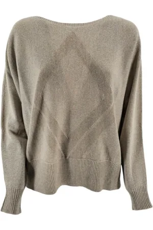 D.EXTERIOR Truien, Dames, Bruin, S, Lurex Sand Sweater
