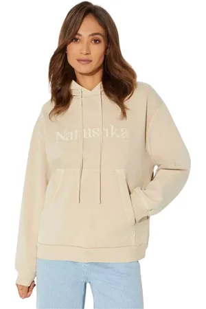 Nanushka Sweatshirts & Hoodies, Dames, , S, Katoen, hoodie met geborduurd logo