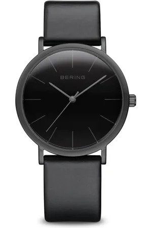 Bering Accessoires, unisex, Zwart, ONE Size, Leer, Unisex Horloge Classic 36 mm Band Leer 13436-422