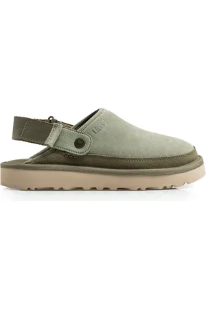 UGG Schoenen, Heren, Groen, 44 EU, Suède, Heren Groene Leren Sandalen
