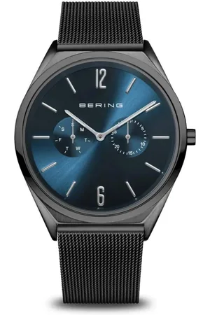 Bering Accessoires, unisex, Zwart, ONE Size, Unisex Horloge Ultra Slim 40 mm 3 ATM saffierglas Slim Design Milanese Armband 17140-227