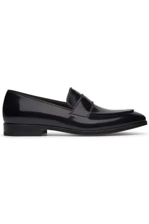 Fabi Schoenen, Heren, Zwart, 42 EU, Leer, Formele Zwarte Leren Loafer Schoen