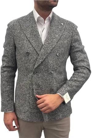 L.B.M. 1911 Jassen, Heren, Grijs, XL, Stijlvolle Jas voor Mannen
