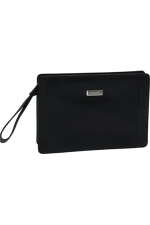 Burberry Pre-owned, Dames, Zwart, ONE Size, Leer, Pre-owned Leather clutches