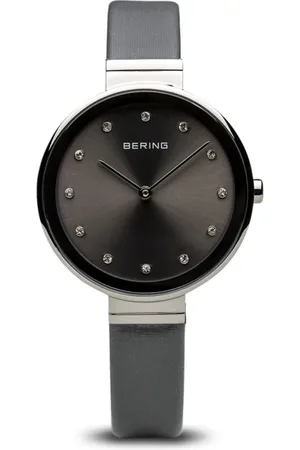 Bering Accessoires, Dames, Zwart, ONE Size, Dameshorloge Classic 34 mm Leren Band 12034-609