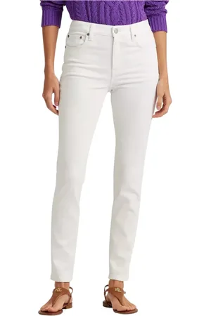 Ralph Lauren Jeans, Dames, Wit, S, Katoen, Witte Skinny High Waist Jeans