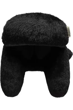 Ruslan Baginskiy Accessoires, Dames, Zwart, S, Katoen, Zwarte Nep Bont Wintermuts