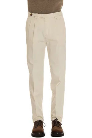 Brunello Cucinelli Broeken, Heren, , L, Katoen, Katoenen Gabardine Broek
