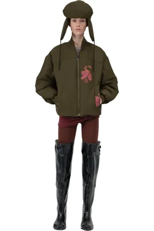 BACON Jassen, Dames, Groen, S, Katoen, W Bomber en Ron Hat Flower