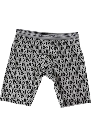 Dolce & Gabbana Ondergoed, Heren, Zwart, S, Katoen, Zwart Wit DG Logo Katoen Stretch Fiets Ondergoed Mannen
