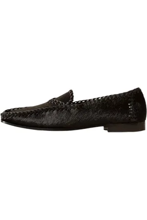 Hereu Schoenen, Dames, Zwart, 38 EU, Leer, Zwarte Kalfshaar Stijlvolle Schoenen