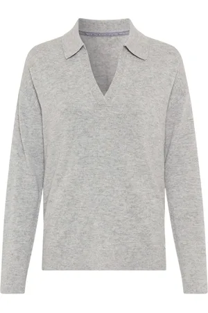 Brax Truien, Dames, Grijs, M, Wol, Lilian Casual Elegance Must-Have