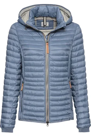 Camel Active Jassen, Dames, Blauw, XL, Lichte gerecyclede polyamide gewatteerde jas