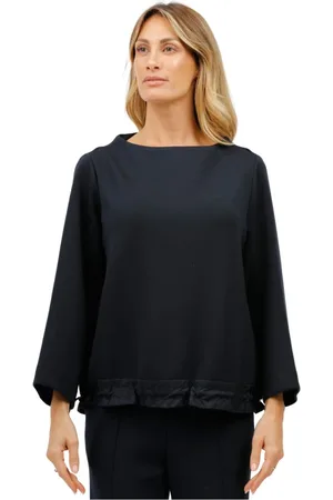 MEIMEIJ Blouses & Shirts, Dames, Blauw, S, Scuba Stof Top