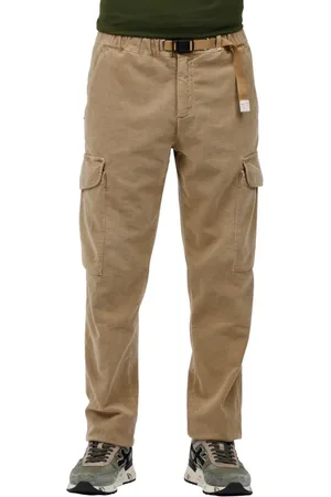 White Sand Broeken, Heren, Bruin, S, Cargo broek van ribfluweel