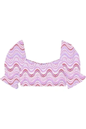MC2 SAINT BARTH Blouses & Shirts, Dames, Roze, S, Dames Top met Golfpatroon in Diverse Kleuren