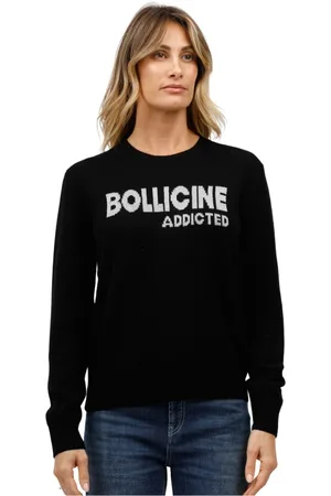 MC2 SAINT BARTH Truien, Dames, Zwart, L, Lurex Tekst Sweater