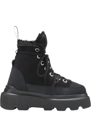 INUIKII Schoenen, Dames, Zwart, 40 EU, Shearling Sneaker Laarzen Zwart