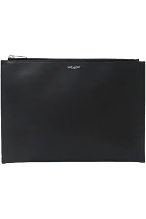 Saint Laurent Pre-owned, Dames, Zwart, ONE Size, Pre-owned Leather clutches