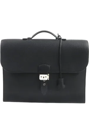 Hermès Pre-owned, Heren, Zwart, ONE Size, Pre-owned Leather briefcases