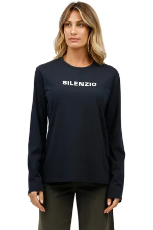 Aspesi Tops, Dames, Blauw, L, Lange Mouw T-shirt