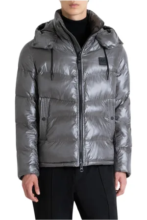 Antony Morato Jassen, Heren, Grijs, S, Nylon, Gewassen Nylon Regular Fit Jas