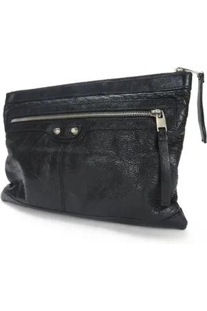 Balenciaga Pre-owned, Dames, Zwart, ONE Size, Pre-owned Leather clutches