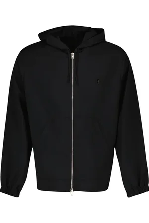 Givenchy Sweatshirts & Hoodies, Heren, Zwart, M, Wol, Zwarte Zippered 4G Sweatshirt