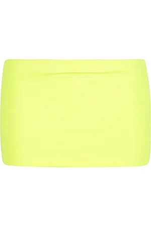 Balenciaga Rokken, Dames, Geel, S, Polyester, Fiets Mini Rok