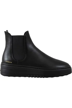 "Normann Copenhagen" Schoenen, Dames, Zwart, 36 EU, Leer, Elegante Chelsea-laarzen met sportieve touch