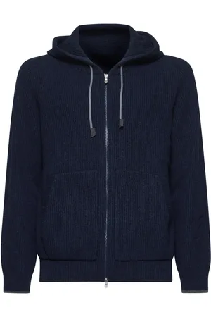 D4.0 Sweatshirts & Hoodies, Heren, Blauw, 3Xl, Wol, Blauwe Sweaters voor Mannen