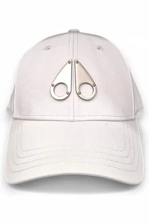 Moose Knuckles Accessoires, Heren, , ONE Size, Katoen, Lichtgrijze Katoenen Pet Regular Fit