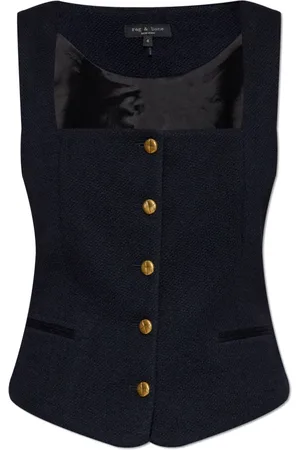 RAG&BONE Jassen, Dames, Blauw, XS, Wol, Vest Mariana