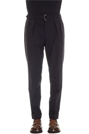OFFICINE GENERALE Broeken, Heren, Blauw, S, Wol, Blauwe Wollen Broek Pierre Model