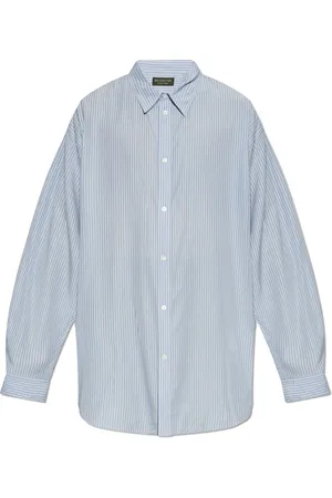 Balenciaga Overhemden, Heren, Blauw, XS, Shirt met streepjespatroon