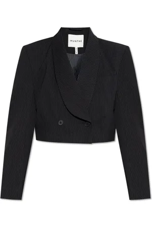Munthe Jassen, Dames, Zwart, S, Wol, Korte Blazer